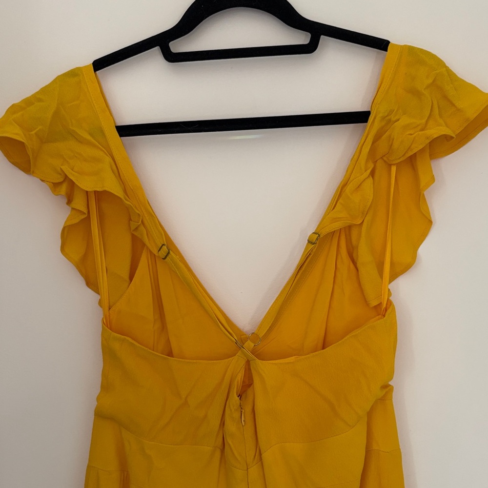 Sunny Yellow Maxi Dress with Ruffles - Picture 3 of 3